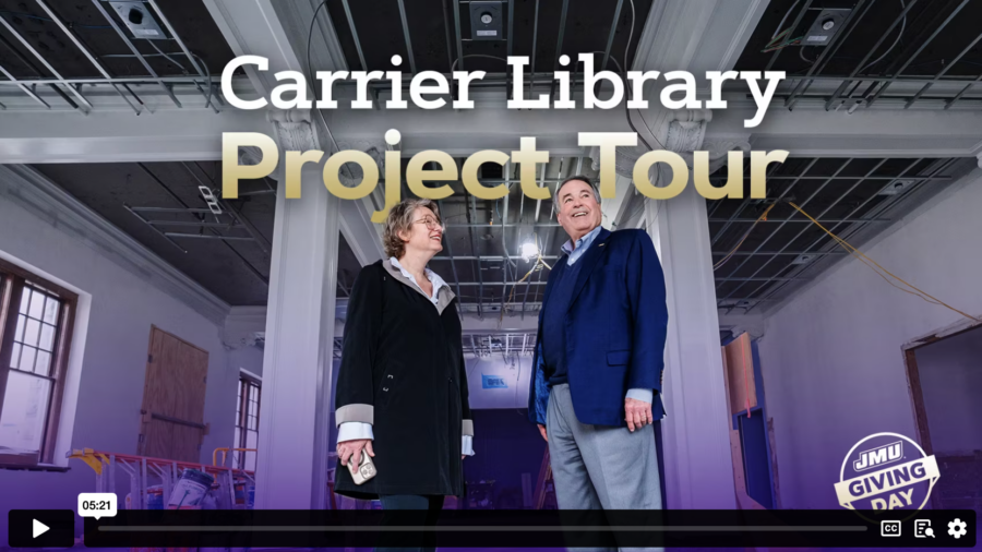 View a short video tour of Carrier Library under construction